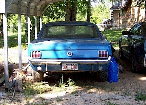 Blue 65 Mustang