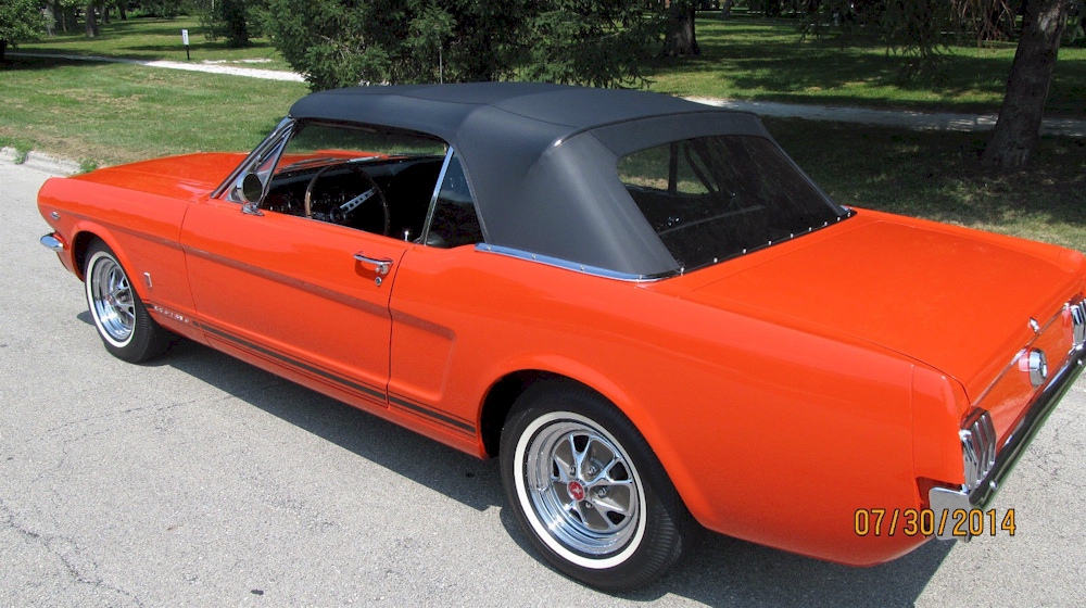 Poppy Red 1965 Mustang GT Convertible