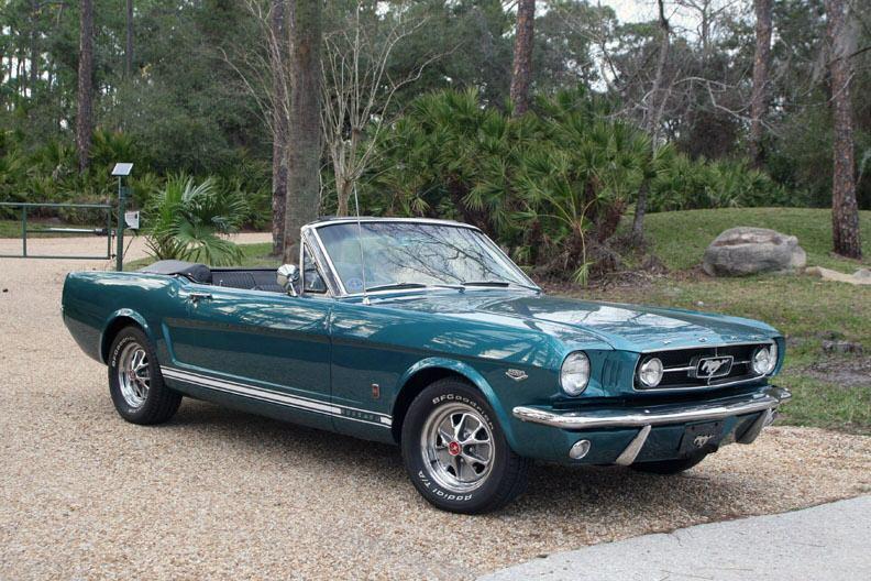 Twilight Turquoise 1965 Mustang GT Convertible