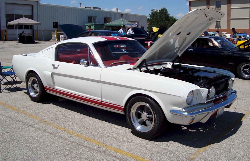White 1965 Mustang