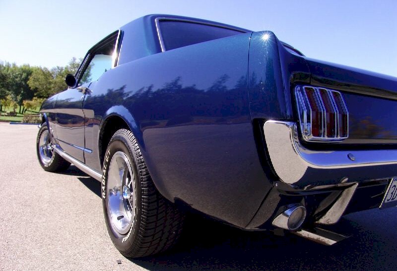 Blue 66 Mustang Hardtop