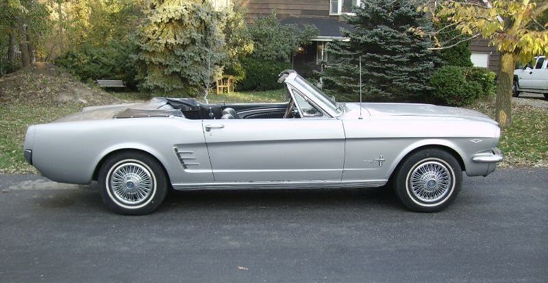 Silver Frost 1966 Mustang Convertible