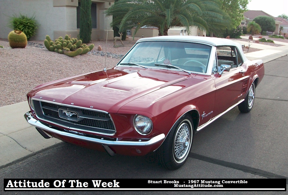 Red 1967 Mustang Convertible