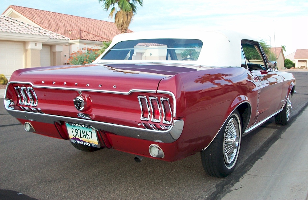 Red 67 Mustang Convertible