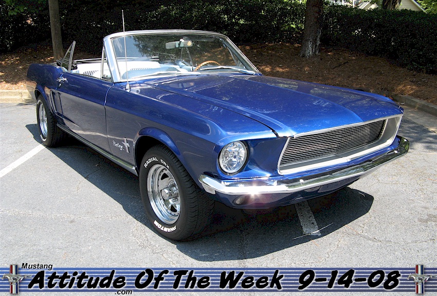 Blue 1968 Mustang Convertible