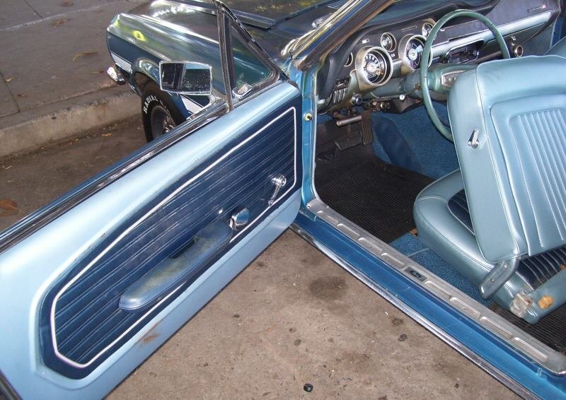 Blue Interior 1968 Mustang GT/CS Hardtop