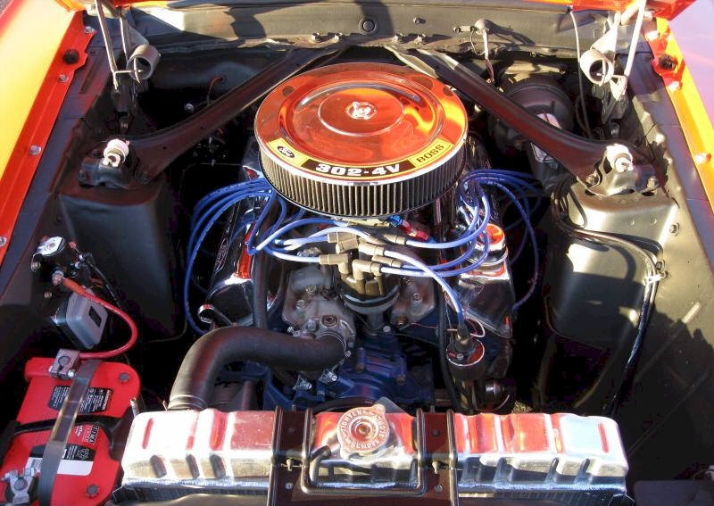 Calypso Coral Orange Red 1969 Boss 302 Ford Mustang Fastback