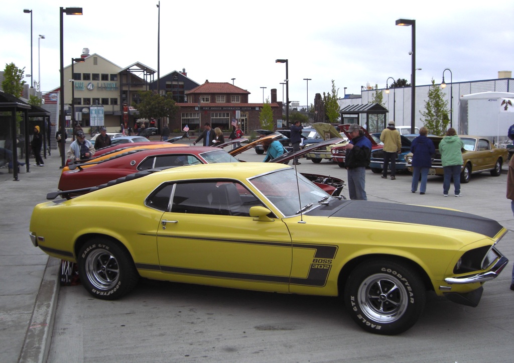 Bright Yellow 1969 Boss 302 Ford Mustang Fastback