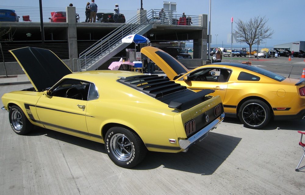 Bright Yellow 69 Mustang Boss 302 Fastback