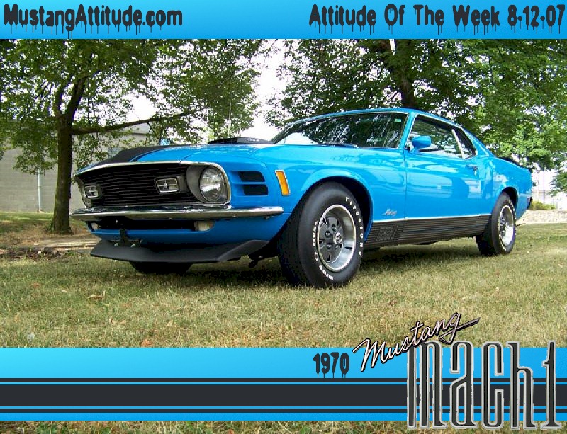 Blue 1970 Mach 1 Mustang