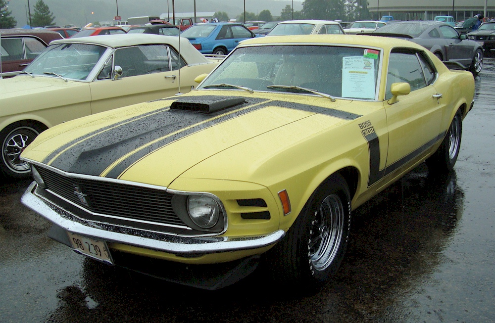 Competition Yellow 1970 Boss 302 Ford Mustang Fastback