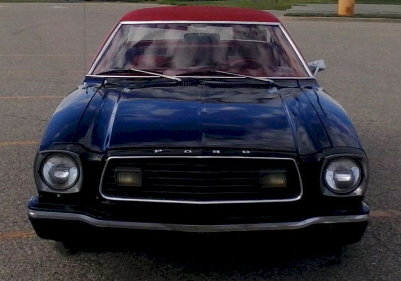 Black 1976 Mustang II Ghia