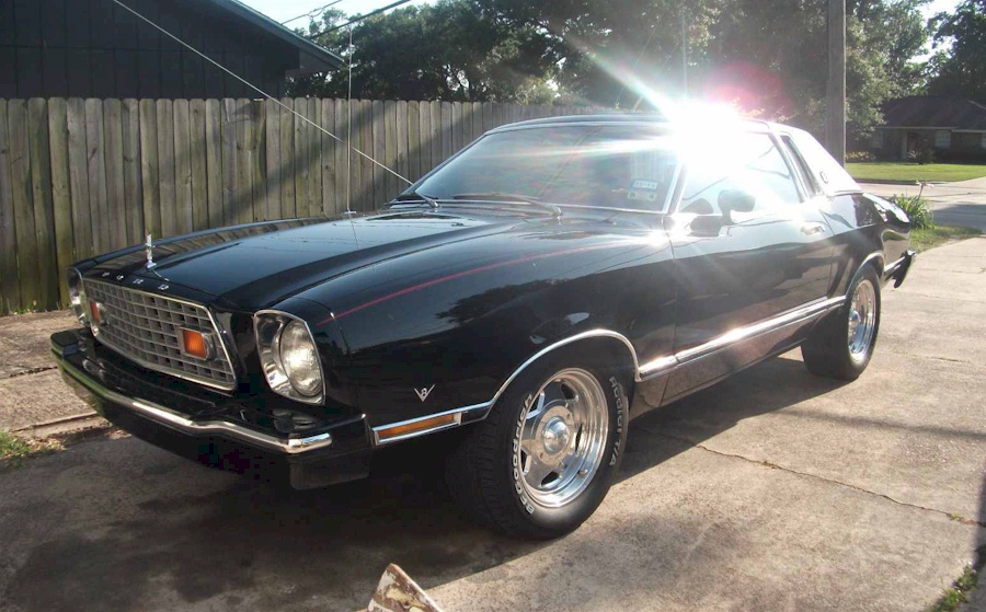 Black 1976 Mustang II