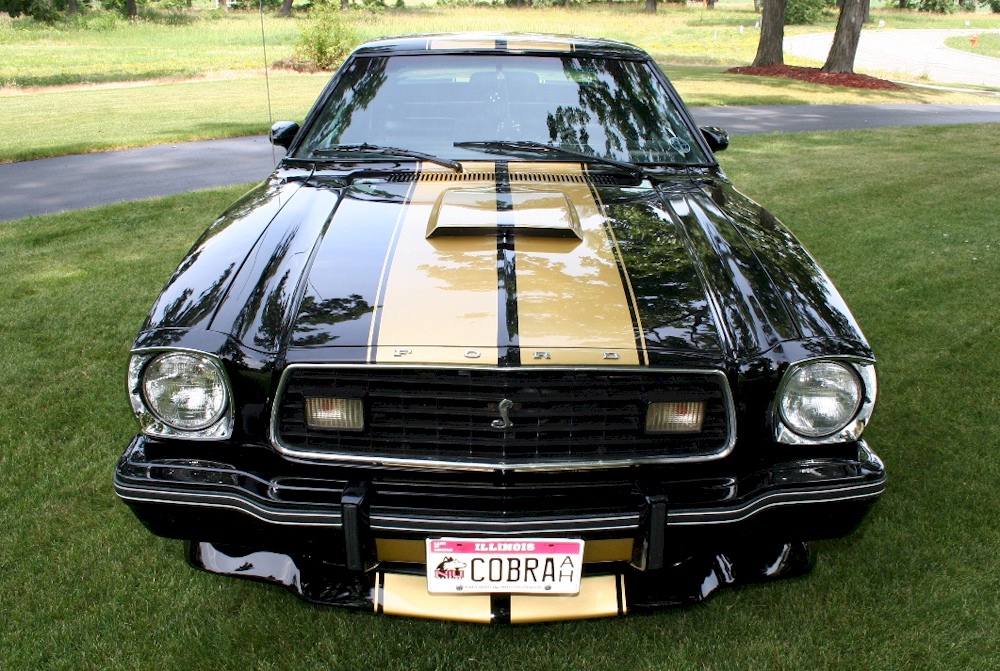 Black 1977 Mustang II Cobra II
