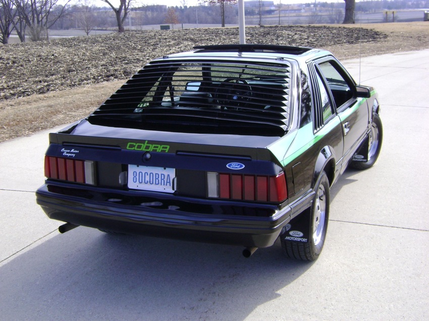 Black 1980 Cobra Mustang Hatchback