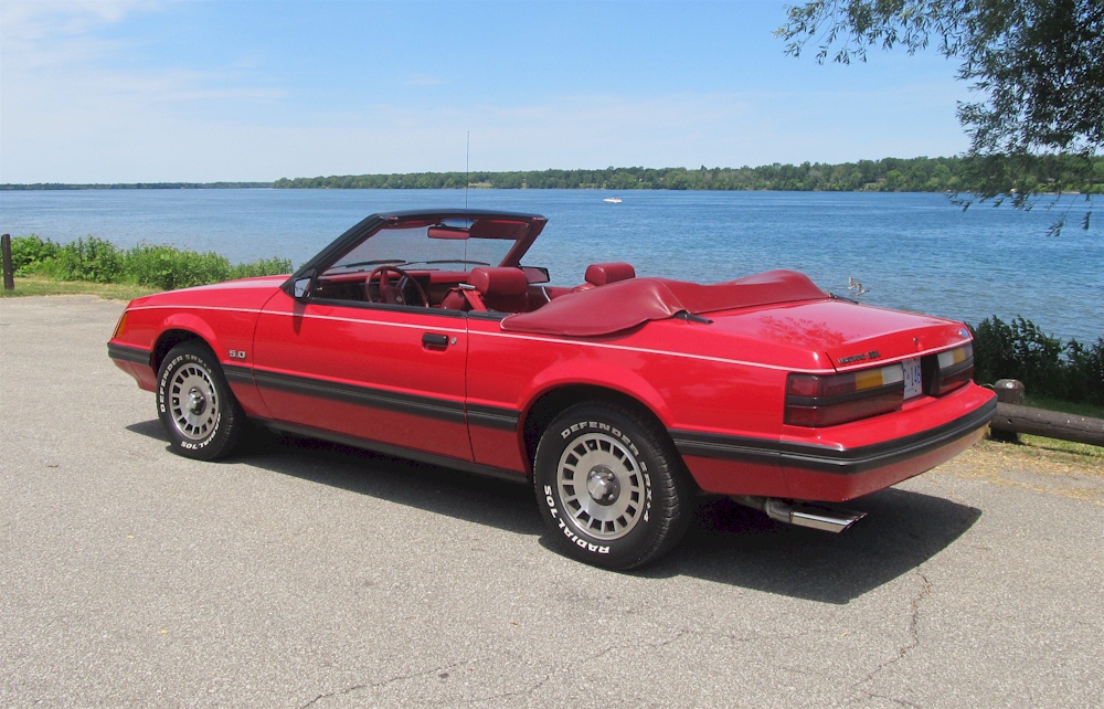 Vermilion Red 1983 Ford Mustang GLX Convertible