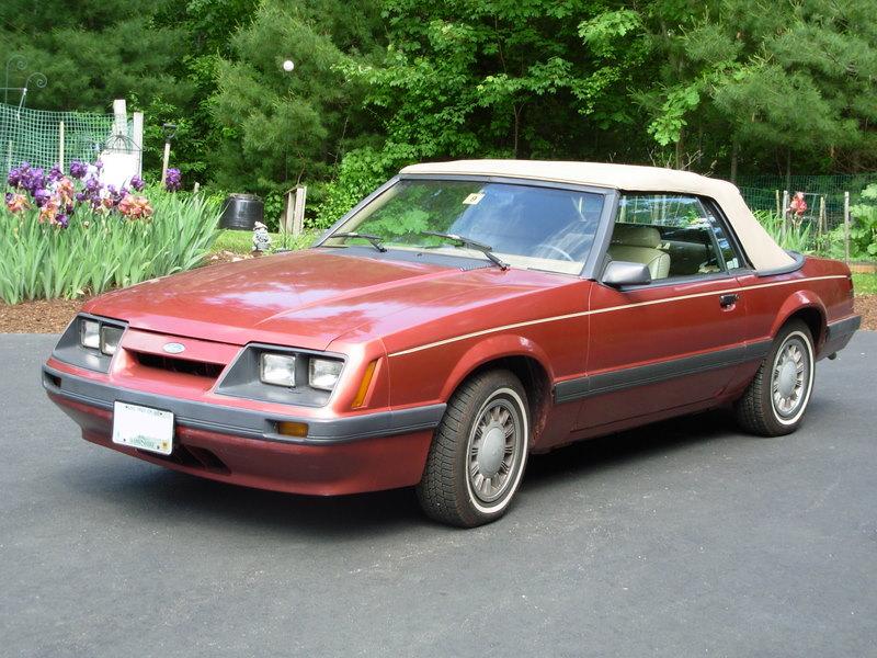 Light Canyon Red 1985 Mustang Convertible