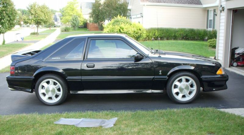Black 1993 Mustang SVT Cobra Hatchback