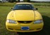 1998 Chrome Yellow Mustang GT coupe front view