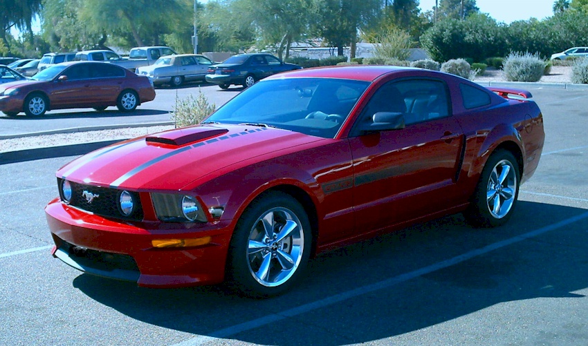 Dark Candy Apple Red 2008 Mustang GT California Special