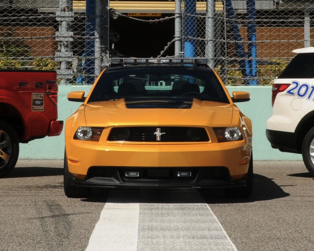 Yellow Blaze 2012 Boss Ford Mustang Coupe Photo