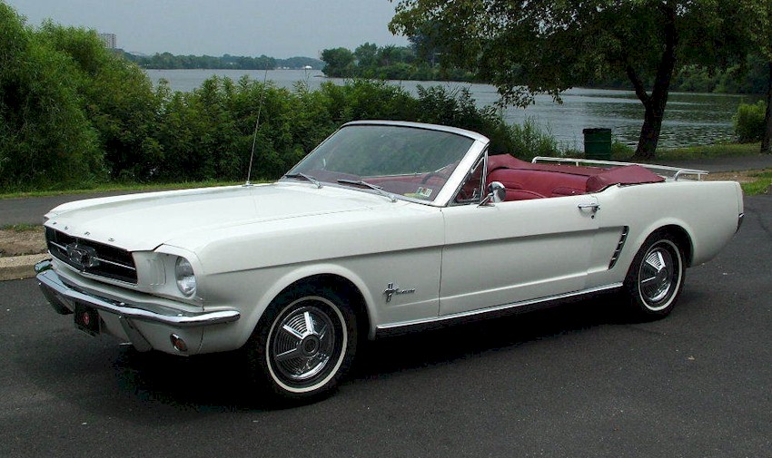 White 65 Mustang Convertible