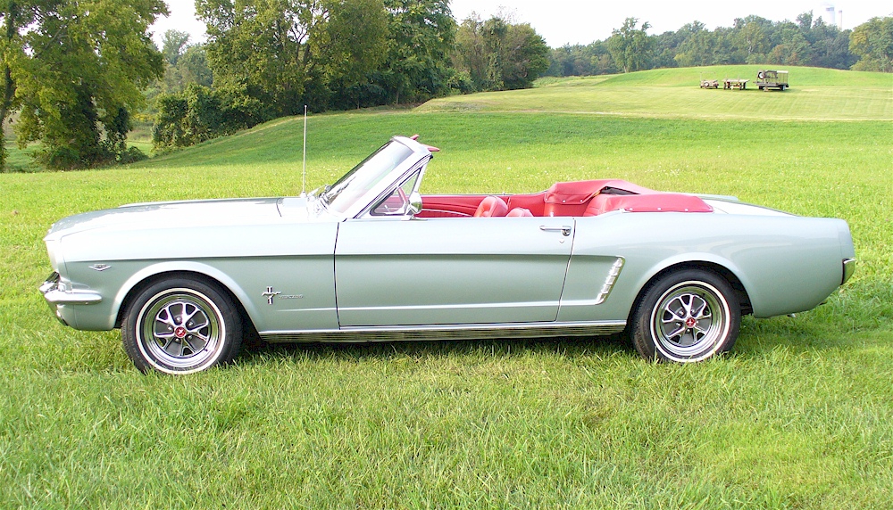 Silver 1965 Mustang Convertible