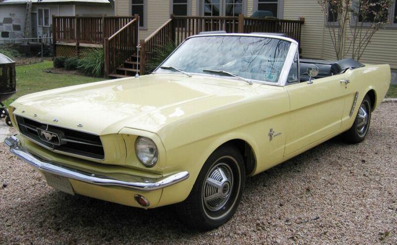 Springtime Yellow 1965 Mustang Convertible