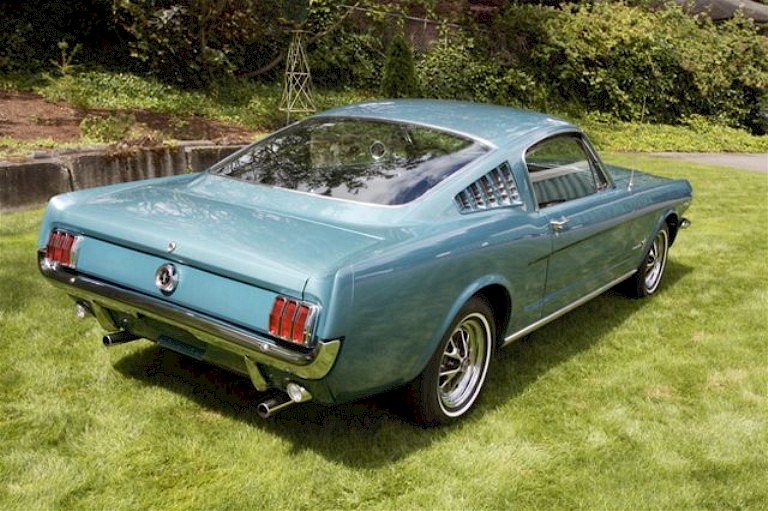 Twilight Turquoise 1965 Mustang Fastback