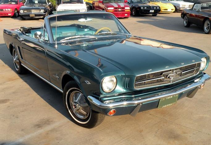 Twilight Turquoise 1965 Mustang Convertible