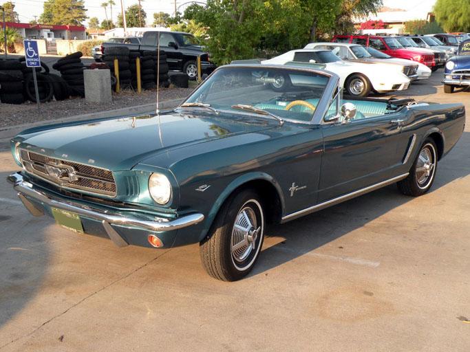 Twilight Turquoise 65 Mustang Convertible