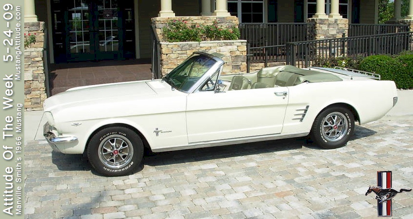 Wimbledon White 1966 Mustang convertible