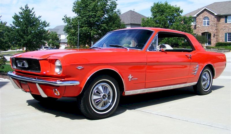 Signal Flare Red 1966 Mustang