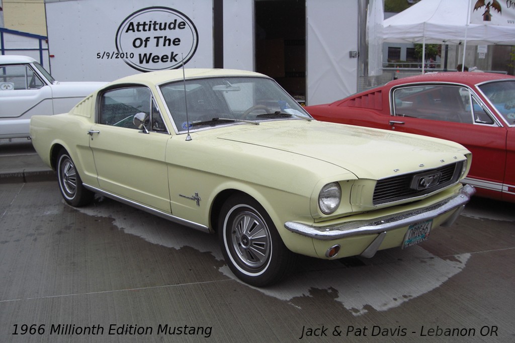 Springtime Yellow 1966 Millionth Edition Mustang Fastback
