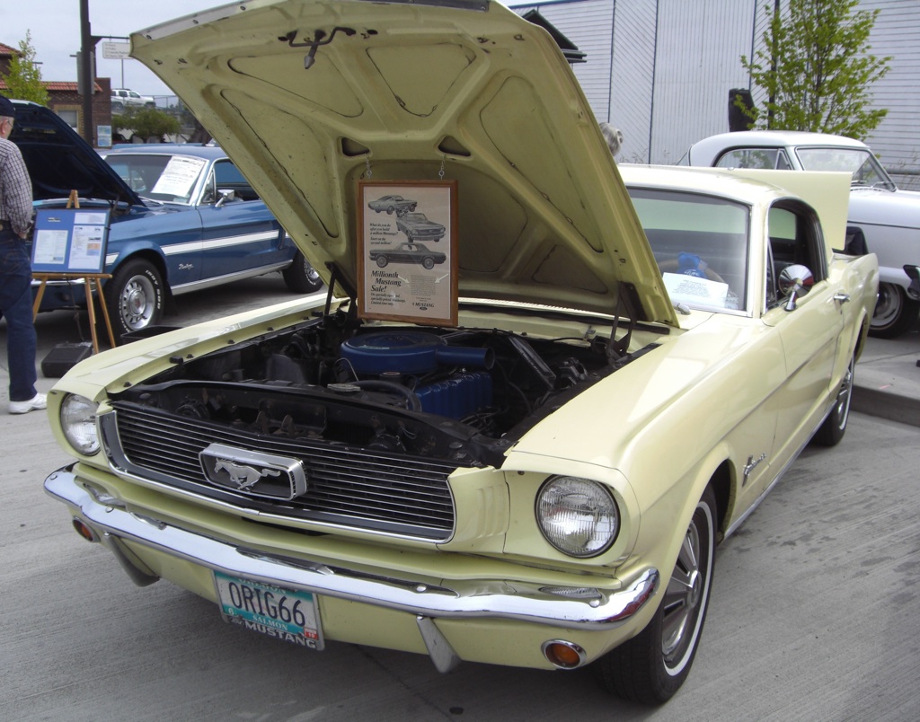 Springtime Yellow 1966 Millionth Edition Mustang Fastback