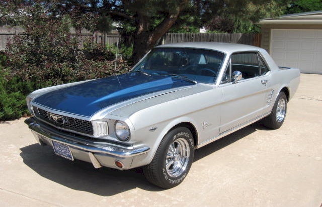 Silver 66 Mustang