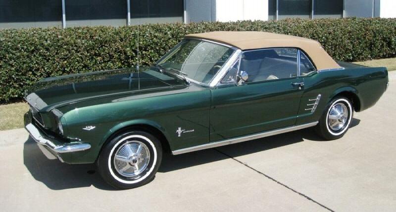 Ivy Green 1966 Mustang Convertible