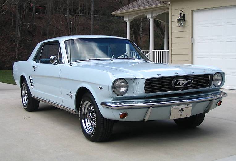 Arcadian Blue 1966 Mustang Hardtop