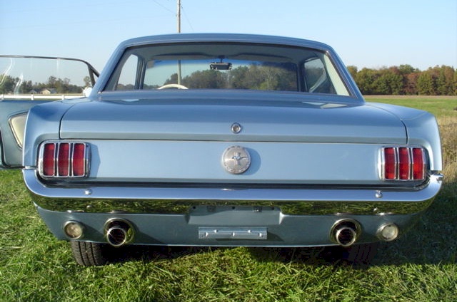 Silver Blue 66 Mustang
