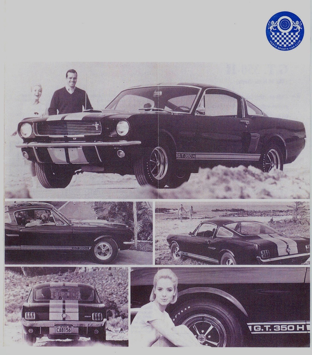 1966 Hertz Brochure Mustang Shelby GT350