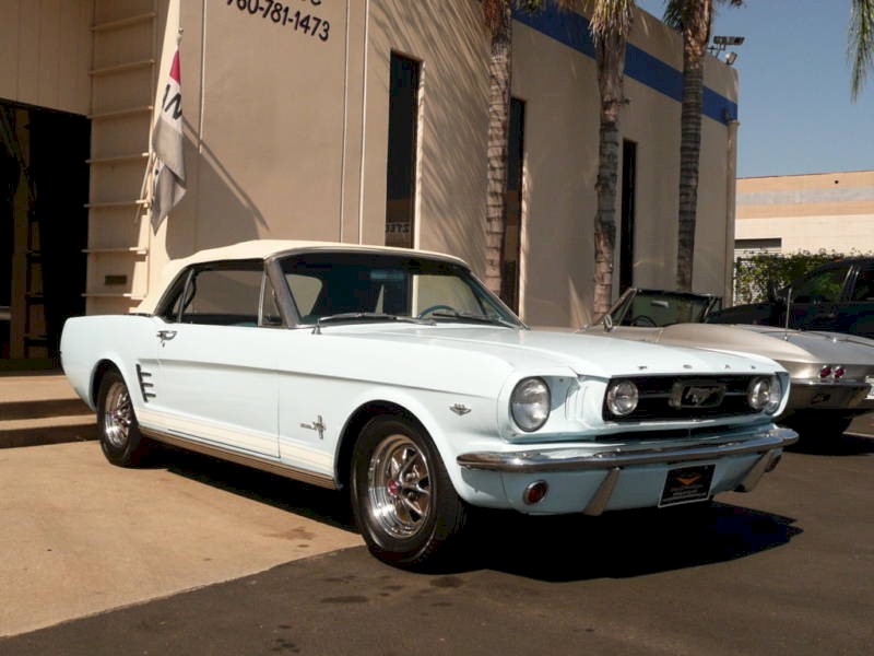Arcadian Blue 1966 GT Mustang Convertible