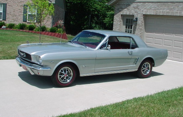 Silver Frost 66 Mustang Hardtop