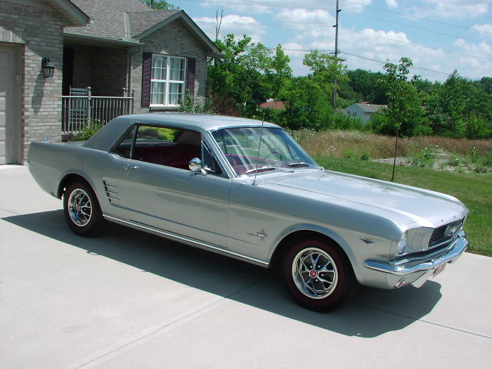 Silver Frost 66 Mustang Hardtop