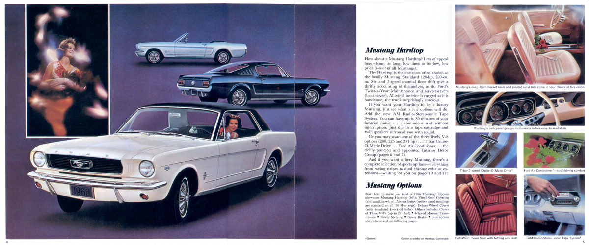 Page 4 & 5: 1966 Ford Mustang Promotional Brochure