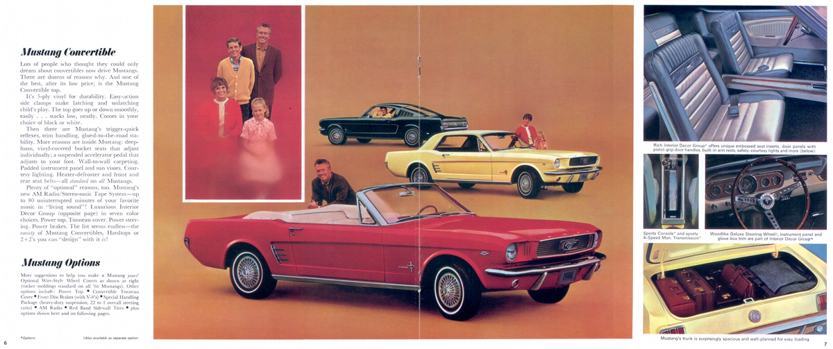 Page 6 & 7: 1966 Ford Mustang Promotional Brochure