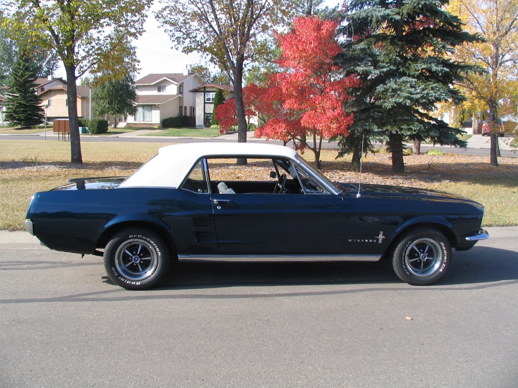 Nightmist Blue 67 Mustang GT Hardtop