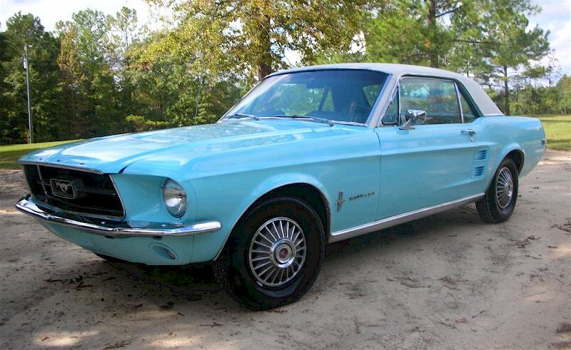 Frost Turquoise 1967 Mustang