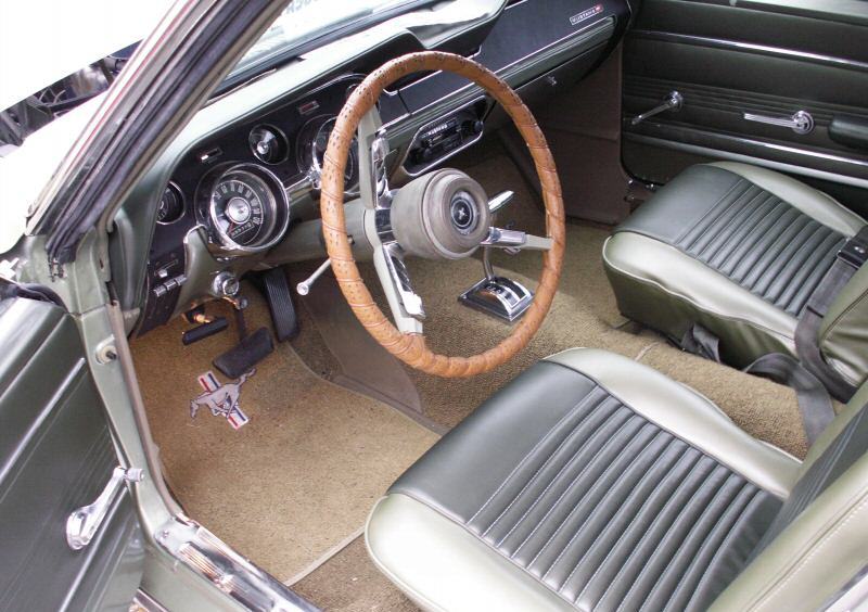 Interior view 1967 Mustang Fastback