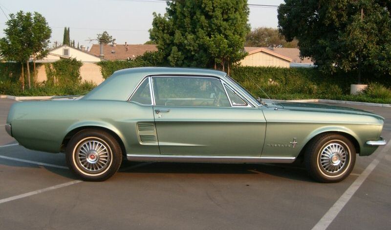 Lime Gold 1967 Mustang Hardtop