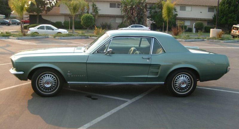 Lime Gold 1967 Mustang Hardtop
